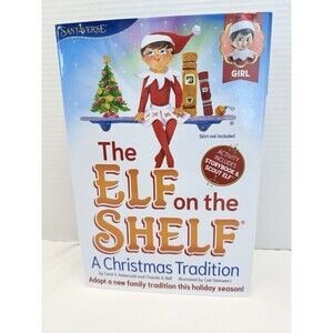 The Elf on the Shelf: A Christmas Tradition Girl Scout Elf with Blue Eyes & Book